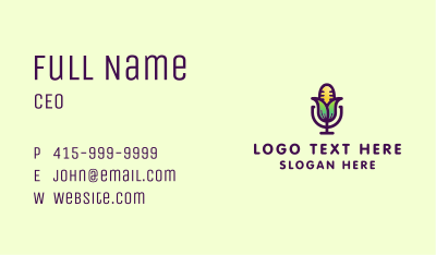 Corn Microphone Media Business Card Image Preview
