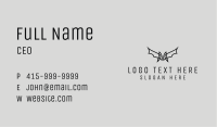Bat Wings Letter M  Business Card Image Preview