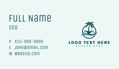 Vacation Beach House Business Card Image Preview