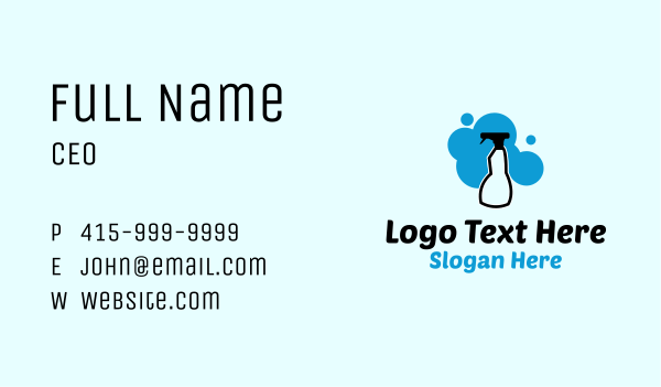Disinfectant Spray Bottle Business Card Design Image Preview