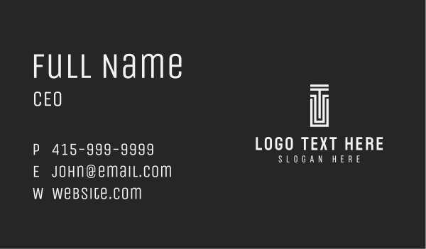 Geometric Minimal Letter T Business Card Design Image Preview