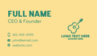 Simple Green Guitar Business Card Design