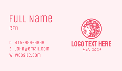 Pink Beauty Emblem  Business Card
