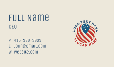 American Flag Global Business Card Image Preview