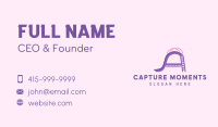 Purple Playground Letter A Business Card Image Preview