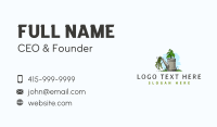 Gardener Watering Can Landscaping Business Card Design