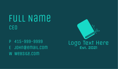 Digital Book Circuit  Business Card Image Preview