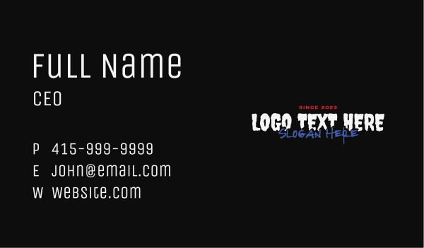 Paint Artistic Wordmark Business Card Design Image Preview