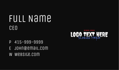 Paint Artistic Wordmark Business Card Image Preview