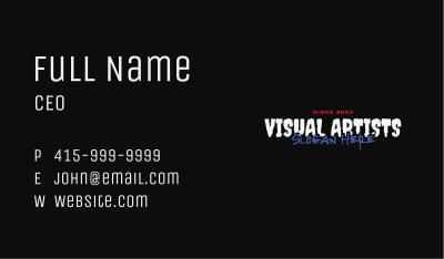 Paint Artistic Wordmark Business Card Image Preview