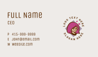 Cute Glasses Girl Business Card Image Preview