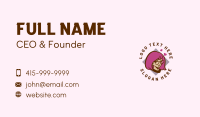 Cute Glasses Girl Business Card Design