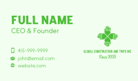Green Heart Hand Clover Business Card Image Preview