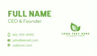Organic Vegan Leaf  Business Card Image Preview