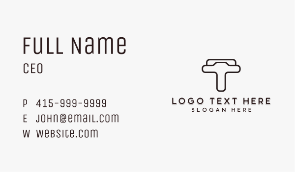 Industrial Firm Letter T Business Card Design Image Preview