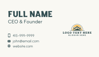 Chainsaw Woodwork Mountain Business Card Image Preview