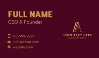 Corporate Gold Letter A Business Card Image Preview
