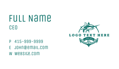 Tackle Fishing Charters Business Card Image Preview