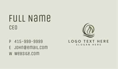 Nature Leaf Grass Business Card Image Preview