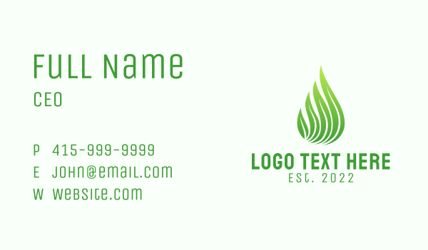 Organic Leaf Extract Business Card Design Image Preview