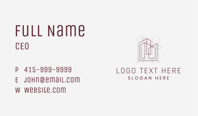 Minimalist Architectural Company Business Card Image Preview