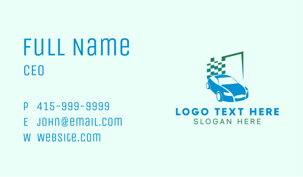 Car Racing Flag Business Card Design Image Preview