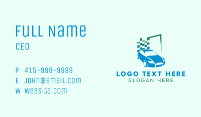 Car Racing Flag Business Card Image Preview