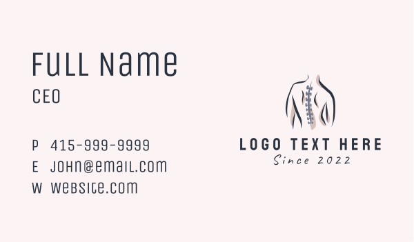 Medical Chiropractic Spine Therapy Business Card Design Image Preview