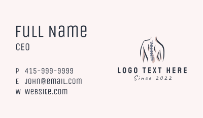 Medical Chiropractic Spine Therapy Business Card Image Preview