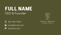 T & S Monogram Lettering Business Card Image Preview