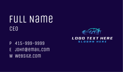 Fast Roadster Garage Business Card Image Preview
