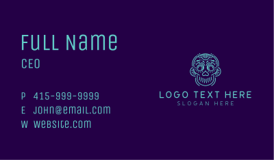 Spooky Ornate Skull  Business Card Image Preview