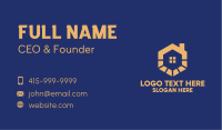 Orange Hexagon House  Business Card Image Preview