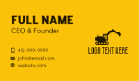 Black  Excavator Business Card Image Preview