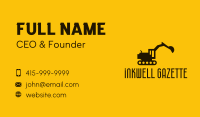 Black  Excavator Business Card Image Preview