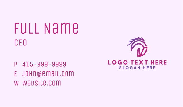 Gradient Horse Brand Business Card Design Image Preview