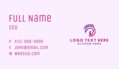 Gradient Horse Brand Business Card Image Preview