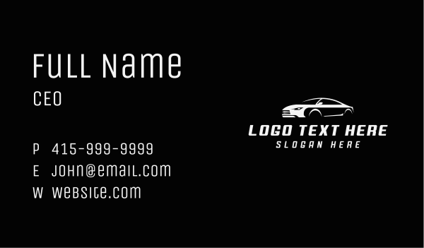 Sports Car Auto Detailing Business Card Design Image Preview