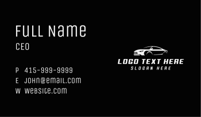Sports Car Auto Detailing Business Card Image Preview