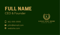 Luxury Crest Shield Lettermark Business Card Design