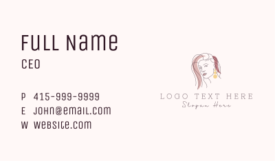 Deluxe Lady Stylist  Business Card Image Preview