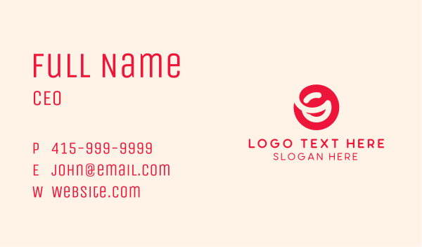 Abstract Circle Curve Business Card Design Image Preview