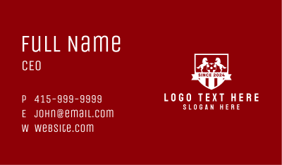 White Soccer Team Business Card Image Preview