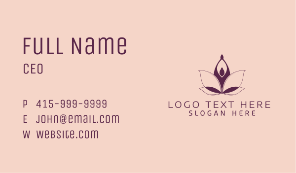 Lotus Wellness Spa Business Card Design Image Preview