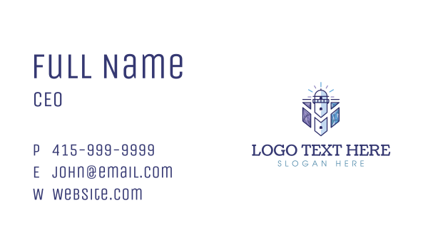 Light House Gem Tower Business Card Design Image Preview