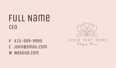 Wellness Lotus Lady Business Card Image Preview