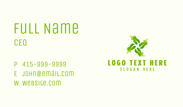 Plant Farming Eco Leaf  Business Card Design Image Preview