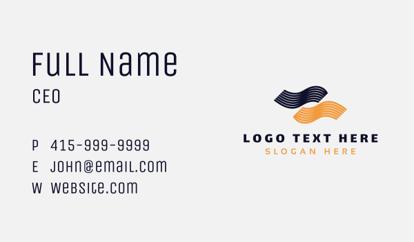Wave Professional Firm Business Card Design Image Preview