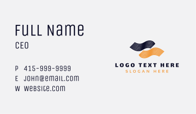 Wave Professional Firm Business Card Image Preview