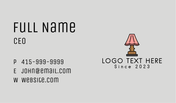 Classic Lampshade  Business Card Design Image Preview